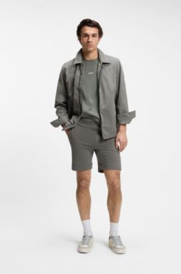 Relaxed-fit T-shirt with a layered logo print, Grey