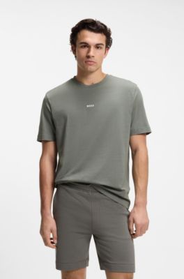 Relaxed-fit T-shirt with a layered logo print, Grey