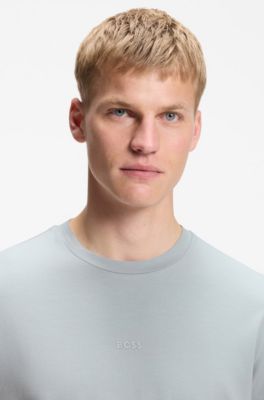 Relaxed-fit T-shirt with a layered logo print, Light Grey