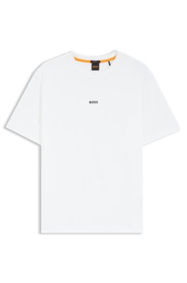 T-shirt en coton stretch à imprimé logoté