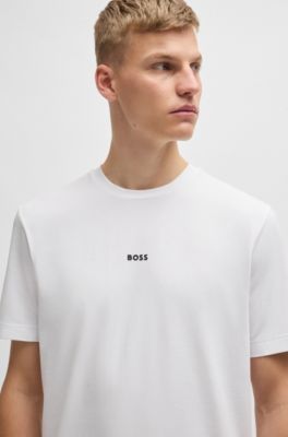 omhyggelig levering Samlet BOSS - Relaxed-fit T-shirt in stretch cotton with logo print