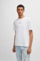 Relaxed-fit T-shirt van stretchkatoen met logoprint, Wit