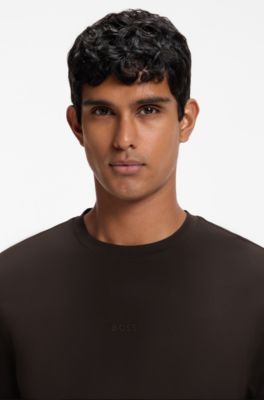 Stretch-cotton T-shirt, Dark Brown