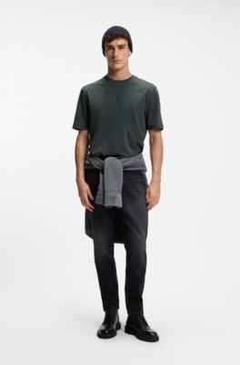 Stretch-cotton T-shirt, Dark Green