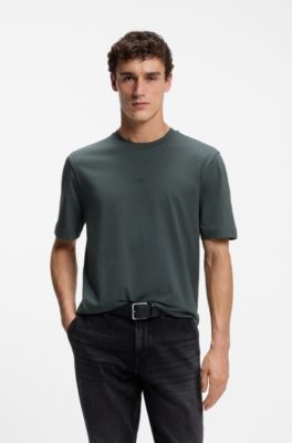 Stretch-cotton T-shirt, Dark Green