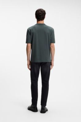 Stretch-cotton T-shirt, Dark Green