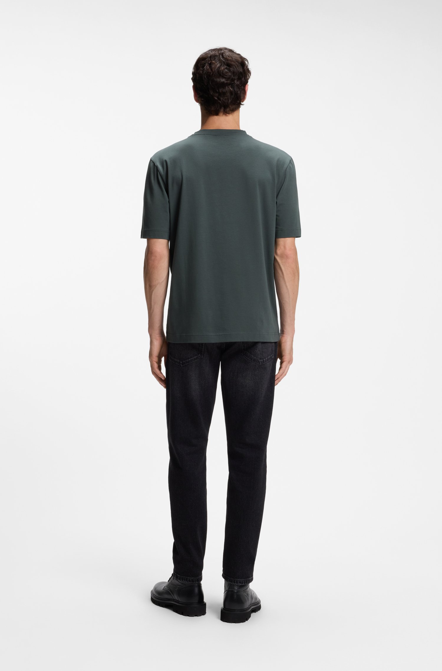 Boss Enfärgad T-shirt herr – bild 4