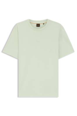 Stretch-cotton T-shirt with logo print 1