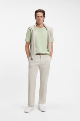 Relaxed-fit T-shirt with a layered logo print, Light Green
