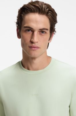 Relaxed-fit T-shirt with a layered logo print, Light Green