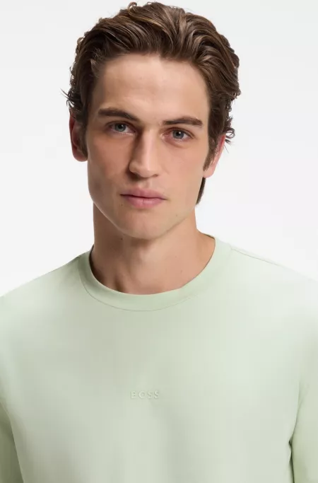 T-shirt en coton stretch avec logo imprimé