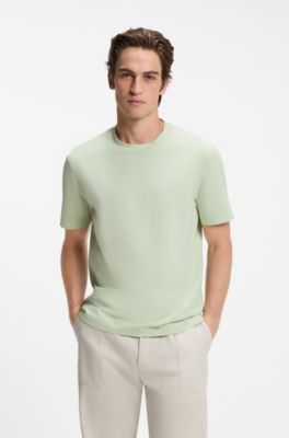 Relaxed-fit T-shirt with a layered logo print, Light Green