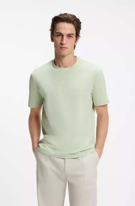 T-shirt en coton stretch avec logo imprimé
