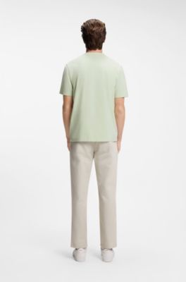 Relaxed-fit T-shirt with a layered logo print, Light Green