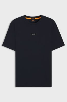 Relaxed-fit T-shirt with a layered logo print, Dark Blue