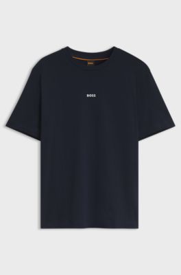 Stretch-cotton T-shirt, Dark Blue
