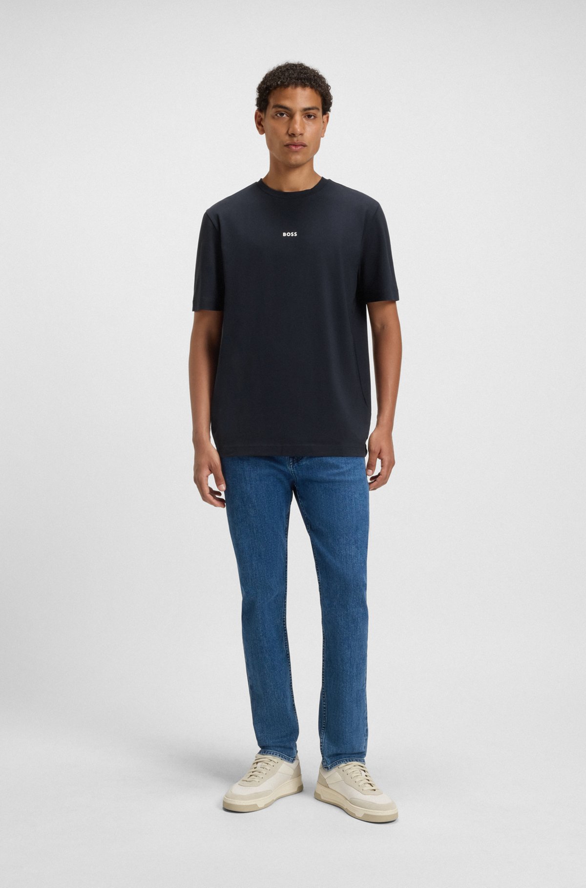 BOSS - リラックスフィットTシャツ ストレッチコットン ロゴ BOSS - リラックスフィットTシャツ ストレッチコットン ロゴ