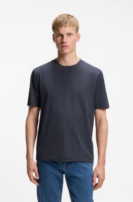 Stretch-cotton T-shirt, Dark Blue