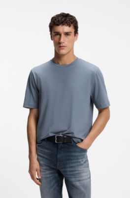 Relaxed-fit T-shirt with a layered logo print, Blue