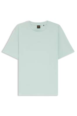 Stretch-cotton T-shirt with logo print 1