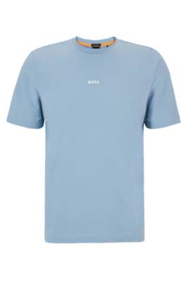 Hugo Boss Relaxed-fit T-shirt In Stretch Cotton With Logo Print