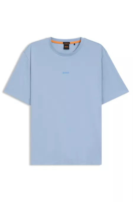 T-Shirt aus Stretch-Baumwolle mit Logo-Print