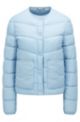 Water-repellent jacket with chevron quilting, Light Blue