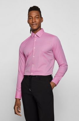 Men's Formal Casula Pink  Slim Fit Shirt Italian Design W20 