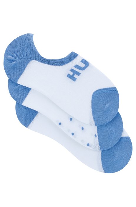 Three-pack of ankle socks in a cotton blend, White