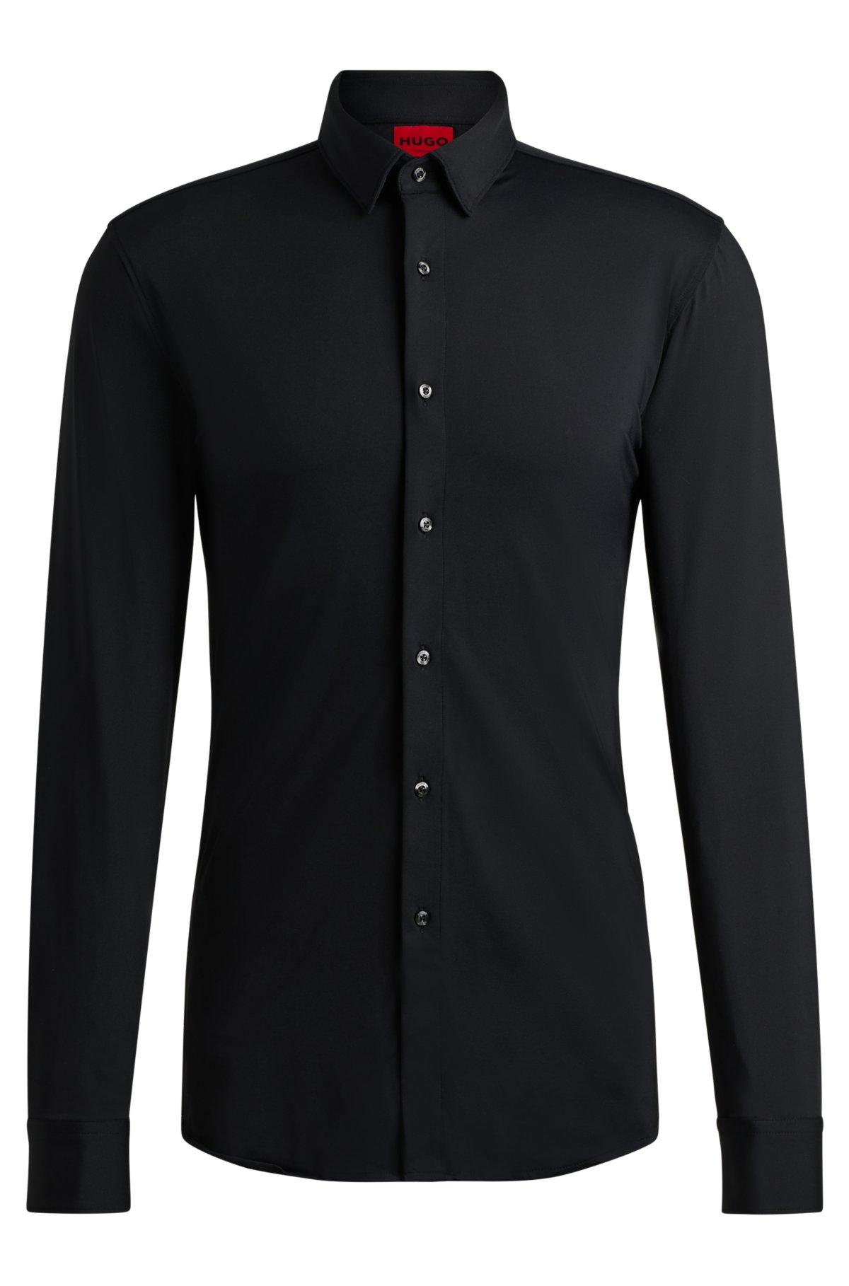 HUGO - Extra-slim-fit shirt in performance-stretch jersey
