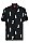 HUGO 雨果机器人艺术图案宽松版型短袖衬衫,  001_Black