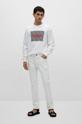 hugo boss mens white jeans