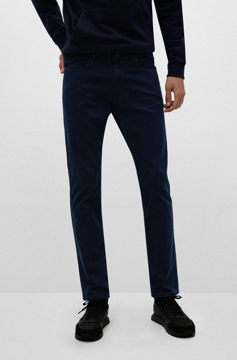 Slim-fit jeans in comfort-stretch denim, Dark Blue