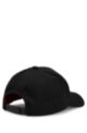Gorra de sarga de algodón con logo bordado, Negro