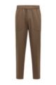 Tapered-fit trousers in stretch jersey, Green