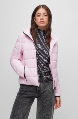 Puffer Jacket Hugo Boss Women Coat Puffer Jacket Hugo Boss Pink