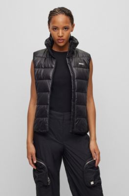 HUGO - Lightweight water-repellent padded gilet with logo