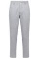 Tapered-fit trousers in a linen blend, Blue