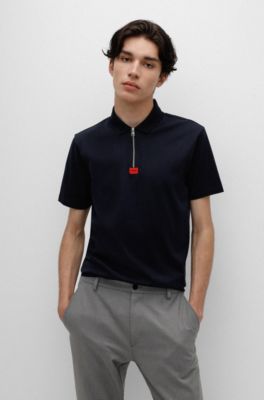 hugo boss zip up polo shirt