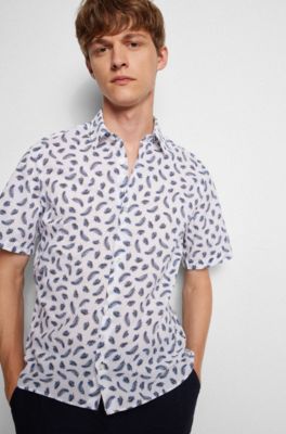 hugo boss short sleeve dress shirts