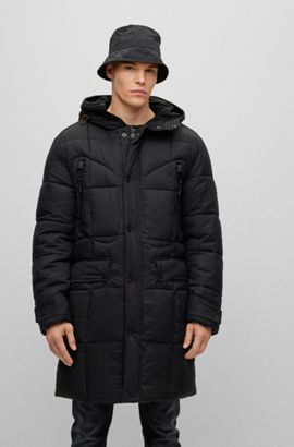 BOSS by HUGO BOSS Hugo cucan Lined Parka Black for Men Mens Clothing Jackets Down and padded jackets 