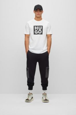 HUGO - Organic-cotton T-shirt with logo print