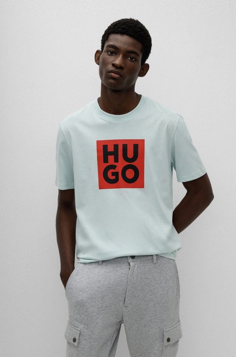T-Shirt aus Bio-Baumwolle mit neuem Logo-Print, Hellgrün