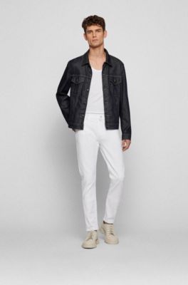 hugo boss mens white jeans