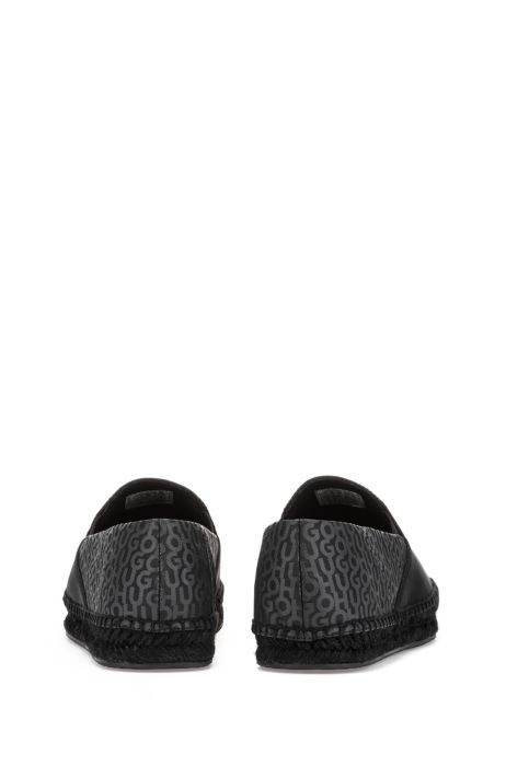 HUGO - con suela de yute y detalles de logo estampado