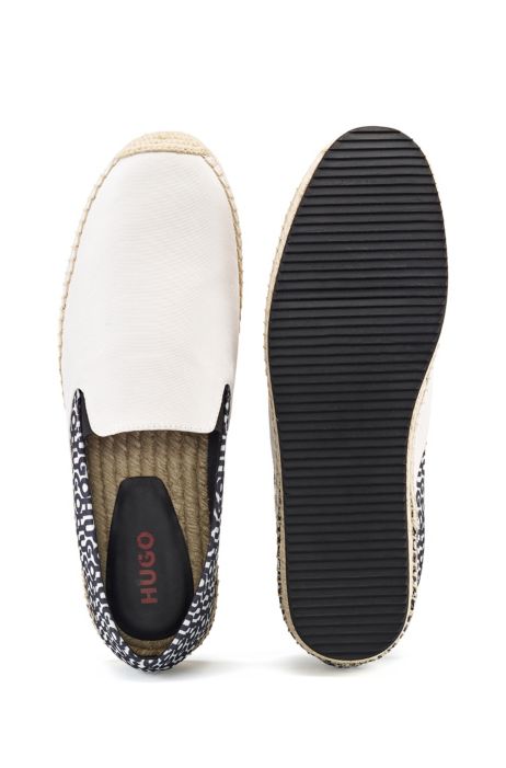 HUGO - con suela de yute y detalles de logo estampado