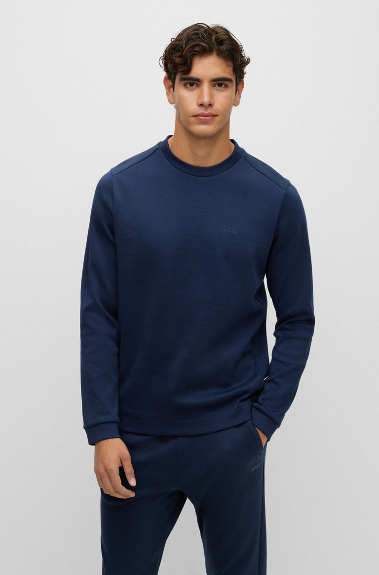 gym and workout clothes Sweatshirts Timberland Left Chest Graphic Interlock Sweatshirt in Blue for Men Mens Clothing Activewear 