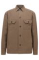 Relaxed-fit overshirt in Italian twill, Green