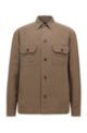 Relaxed-fit overshirt in Italian twill, Light Green