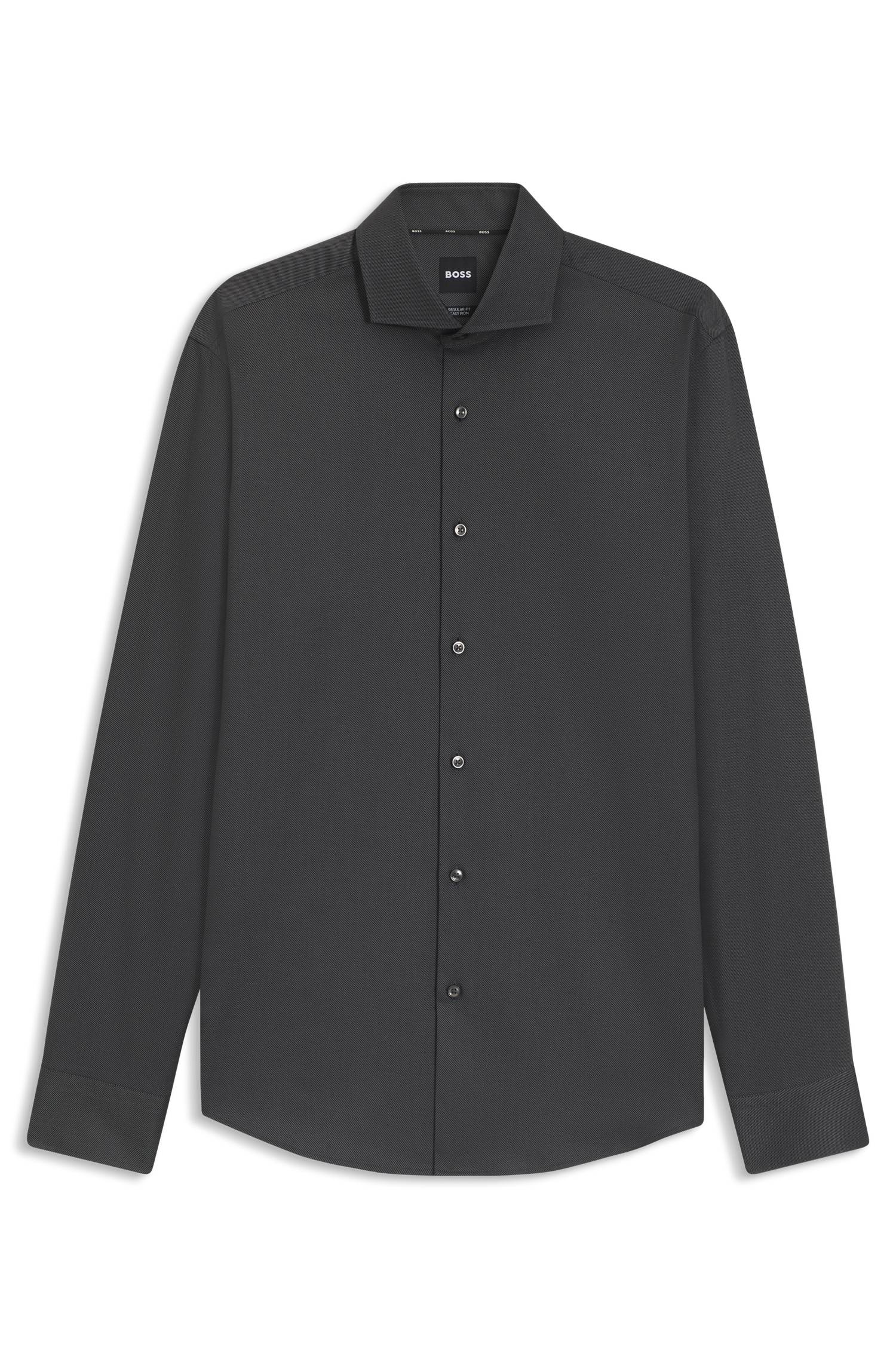 Boss Regular-fit shirt in easy-iron stretch-cotton twill skjortor & blusar herr – bild 4